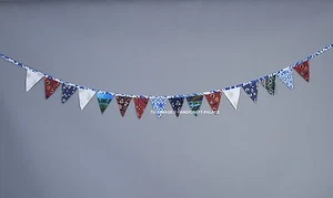 3 Meter Banner Bunting Pennant Flags Decor Party Wedding Rainbow Fabric Bunting - Picture 1 of 3