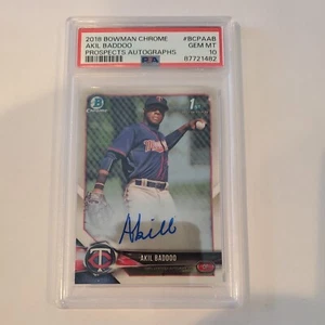2018 Bowman Chrome - Prospect Autographs #BCPA-AB Akil Baddoo (AU, RC) PSA 10 - Picture 1 of 2