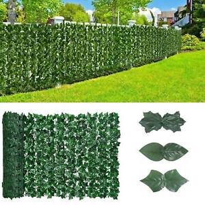 Faux Ivy Privacy Fence Screen Artificial Leaves Hedge Panel Outdoor Garden Decor