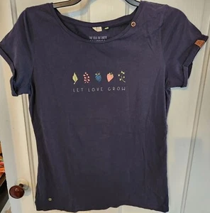Ragwear 528 oneness project Women Navy Blue XL T-shirt Floral Print Pre-Owned - Picture 1 of 8
