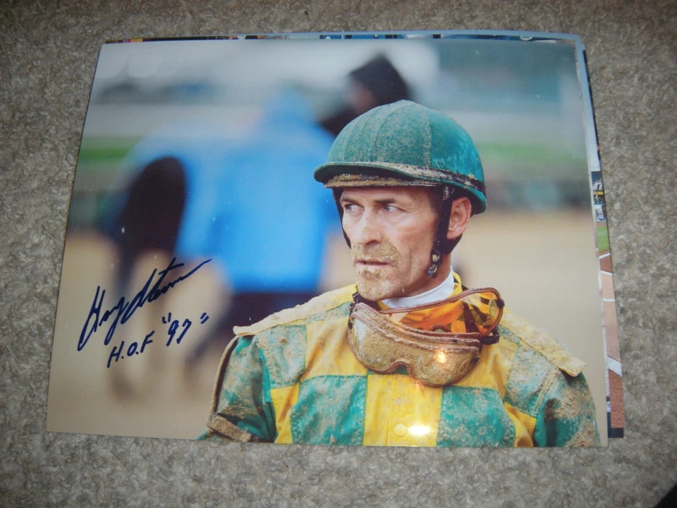Foto firmada por Gary Stevens KENTUCKY DERBY JOCKEY HOF 8x10 Thunder Gulch C Foto 1 de 1