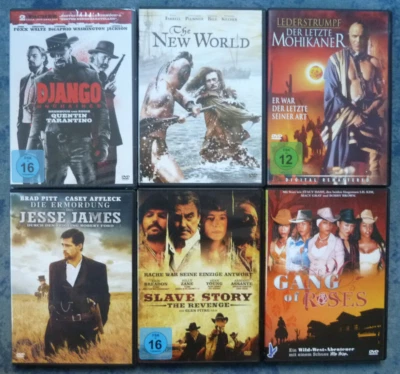 6x Western: Django Unchained; Gang of Roses; Slave Story; New World; Jesse James - Bild 1 von 4