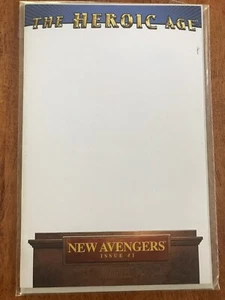 NEW AVENGERS #1: THE HEROIC AGE BLANK VARIANT MARVEL COMIC BOOK 2010 - VF - Picture 1 of 4