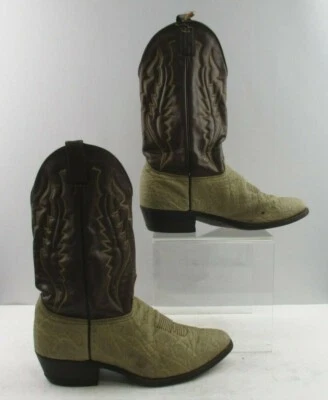 Damas Abilene Marrón/Tostado Cuero Punta Redonda Western Botas de Vaquera Talla: 12 B Foto 1 de 4