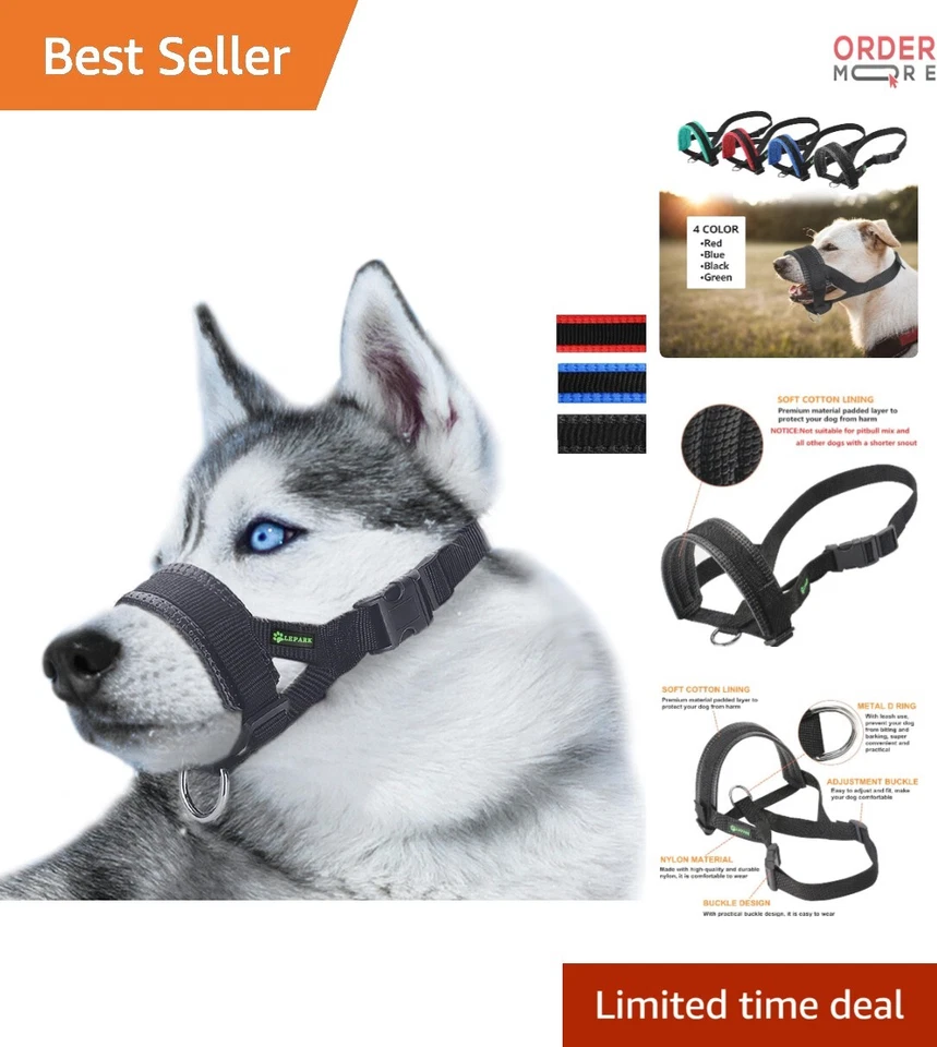 Nylon Dog Muzzle for Small Medium Large Dogs Prevent From Biting Barking and Che
