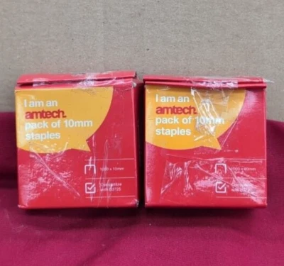 Grapas Amtech B3726 1000 10 mm (paquete de 2 - embalaje dañado) Foto 1 de 2