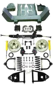 1964-1970 Ford Mustang Complete Front End Suspension Manual Stock Ford Rotors - Picture 1 of 2