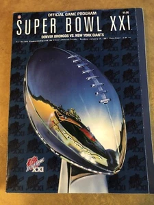 January 25 1987 NFL Denver Broncos vs New York Giants Super Bowl XXI Program - Picture 1 of 3