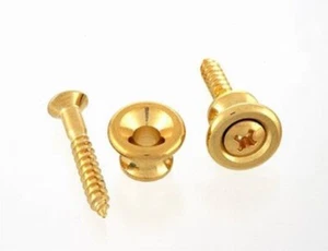 GIBSON Style Gold STRAP BUTTONS For LES PAUL And SG USA PURE LP Fits Epiphone - Picture 1 of 1