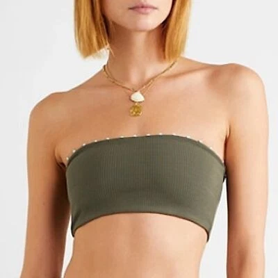 Marysia Swim Corsica Bikini Top Bandeau Olive Green M - Image 1 of 4