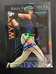 Logan Wyatt 2020 tarjeta firmada Bowman platino en persona (IP) autógrafo automático - Imagen 1 de 2