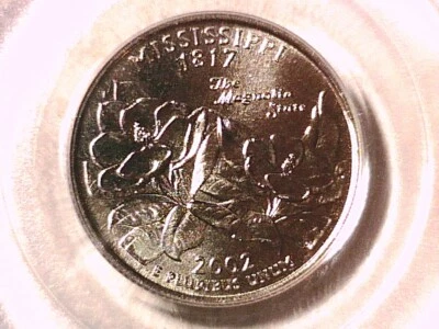 2002 P Washington State Quarter PCGS MS 67 Mississippi 90084571 - Image 1 of 3