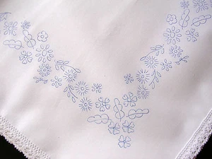 Tablecloth to embroider cotton lace edge flowers border embroidery CSOOO2 - Picture 1 of 1