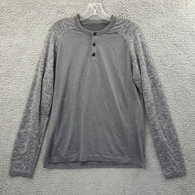 Lululemon Metal Vent Tech Manga Larga Henley Gris Atlético Informal Para Hombre Mediano Foto 1 de 4
