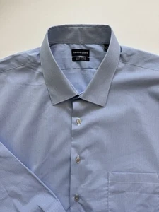 Neu mit Etikett Van Heusen langärmliges Herrenhemd 18 34/35 HOHE Passform blau Stretch - Bild 1 von 7