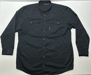 TRUEWERK Hemd Herren 3XL schwarz Druckknopfleiste Langarm Arbeitskleidung Brusttaschen gebraucht, in einwandfreiem Zustand - Bild 1 von 9