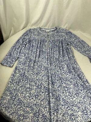 NUEVO Camisón Aria Terciopelo Azul Floral Paisley Vestido para Dormir Grandmacore Grande Foto 1 de 4