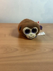Teeny Ty Boos Stackables Monkey Boo the Brown Monkey w/HT 2016 - Picture 1 of 9