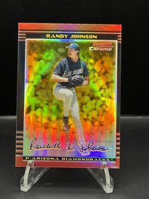 2002 Bowman Chrome Randy Johnson #105 Gold Refractor 50/50 - Image 1 of 2