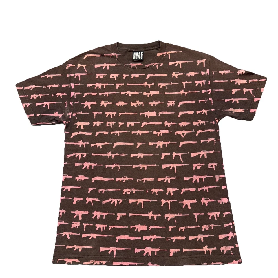 Camiseta de monopatín vintage Y2K Rogue Status para hombre talla L GUN SHOW (marrón/rosa) Foto 1 de 4