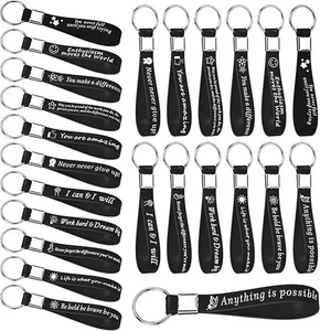 24 Stück Inspirierende Schlüsselanhänger Großpackung Silikon Motivierende Schlüsselanhänger Wertschätzung... - Bild 1 von 5