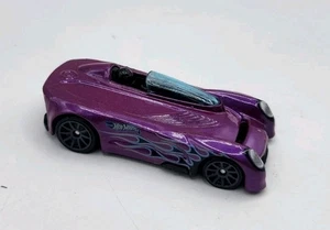 2000 Hot Wheels Monoposto Diecast Car Purple Black Flames - Picture 1 of 4