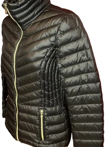 Kenneth Cole Reaction Duck Down Quilted Puffer Jacket Women's S Black Full Zip - Picture 1 of 5