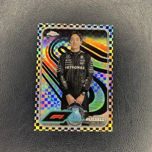 2024 Topps Chrome Formula 1 George Russell Checkerboard Refractor #5 - Picture 1 of 2