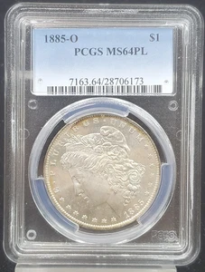 *Amazing POP* 1885-O $1 Morgan Silver Dollar- PCGS Graded MS64 PL - Picture 1 of 4