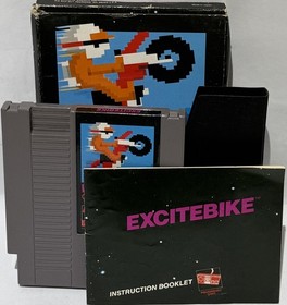 Excitebike NES Complete in Box (has circle seal) Game, Box, Manual, and Sleeve