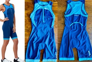 2XU Trisuit donna attivo Fandango blu atollo / blu navy taglia S - Foto 1 di 6