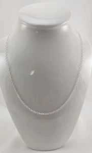 New 22 inch Sterling Silver Round Link Chain Necklace - Picture 1 of 3