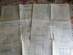 VTG Mid Century Modern CRAFTSMAN SERVICE Woodworking 2 Patterns Furniture Decor - Picture 1 of 10