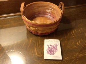 1995 Longaberger Mothers Day Basket of Love Leather Handles & Liner NEW! #LB-1 - Picture 1 of 12