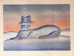 Jean-Michel FOLON Bleistift signiert beschrifteter Druck Sphinx 1980 - Bild 1 von 8