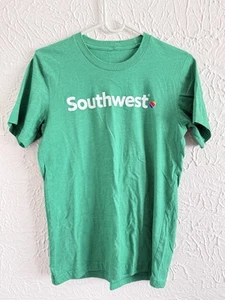 T-shirt Southwest Airlines logo verde M - Foto 1 di 1
