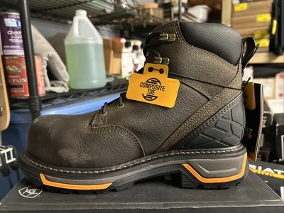 Botas de trabajo Ariat para hombre talla 8EE BIG RIG 6” H2O punta comp hierro café punta redonda Foto 1 de 4