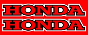 HONDA TANK DECALS X 2 in WHITE BLACK AND RED suit XL500S - Picture 1 of 1