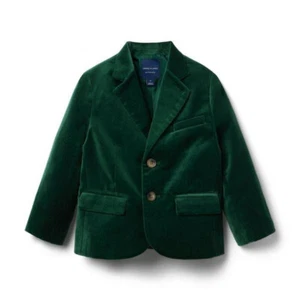 Janie and Jack - Boys Green Velvet Holiday Dress Blazer  - 3T - NWT - Picture 1 of 1