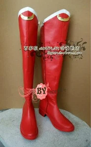 Cosplay Schuhe Stiefel Boots Sailor moon Tsukino Usagi Gr.34-42 PU Handarbeit  - Picture 1 of 3