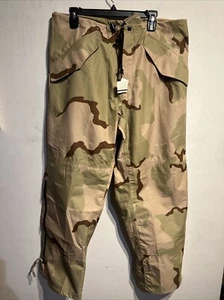 NWT DCU Desert Combat Camo Pants Med Reg Goretex Extended Cold Weather Trousers - Picture 1 of 10
