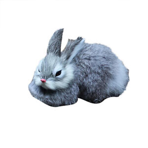 Cute 15cm Mini Realistic Simulation Rabbit Plush Toy Animal Bunny Model Gift 5