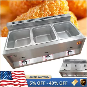 Commercial Propane Deep Fryer Countertop 18 L Gas Fryer 3 Pan LPG NG Gas Fryer - Picture 1 of 16