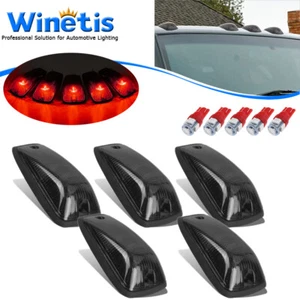 5x Smoke Roof marker light W/ Red Bulbs Kit for GMC/Chevy C1500-3500 1988-2002 - Picture 1 of 8