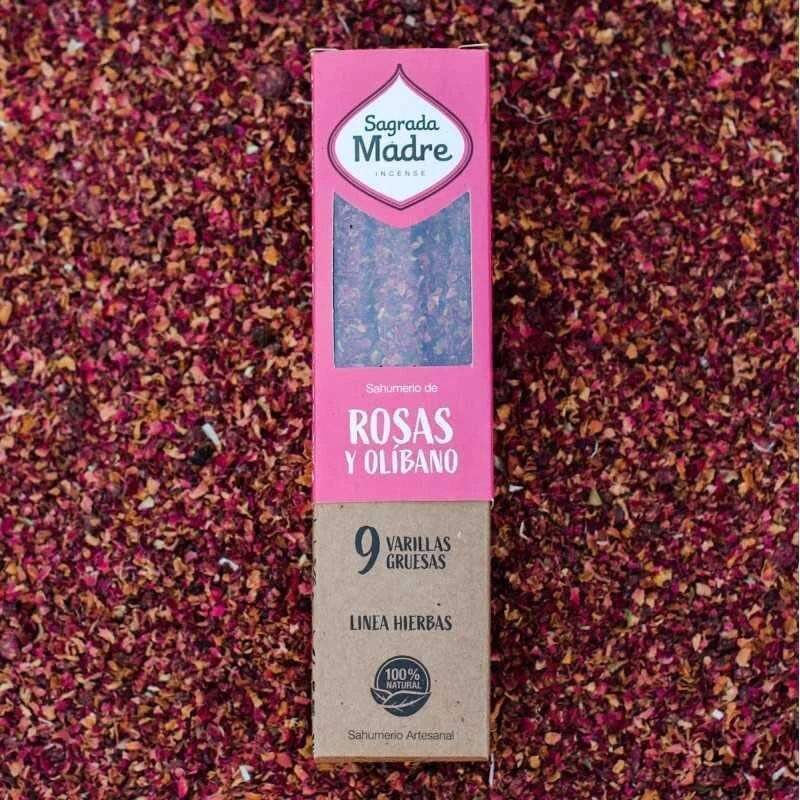 (Rosa e Olibano) Incenso Naturale al 100% Ecologico di Erbe Selezionate (B3u) - Immagine 1 di 1