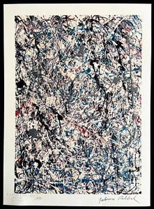 JACKSON Pollock Lithograph COA Original Signed Numbered Willem De Kooning@ - Picture 1 of 10