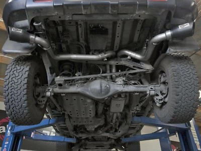 FOR 2007-2014 TOYOTA FJ CRUISER AFE DUAL CATBACK EXHAUST SYSTEM WITH BLACK TIPS — 第 1/4 张图片