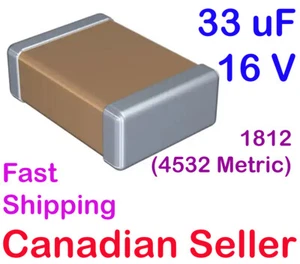 33uF 16V 4.5x3.2mm 1812 85C TDK C SMD For TV AUDIO VIDEO LCD Motherboard Laptop - Bild 1 von 2