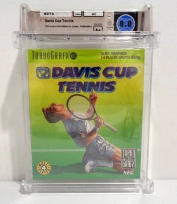 Davis Cup Tennis NEC TurboGrafx-16 TG16 1991 USA NEW SEALED GRADED WATA 8.0 A+ - Image 1 of 4