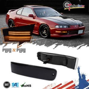 Luces de señalización laterales exteriores para parachoques delantero ámbar humo para Honda Prelude 92-96 - Imagen 1 de 11